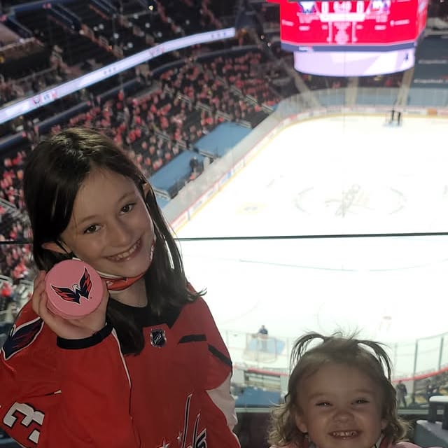 Sisters at Caps game