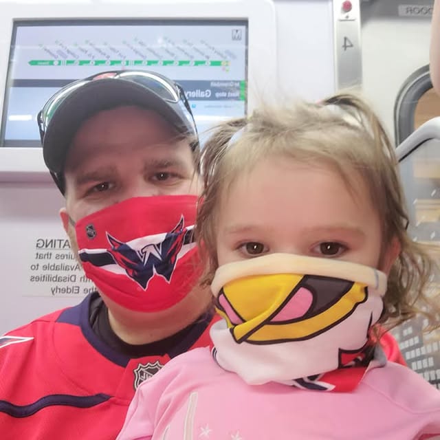 Dad and Graycie on Metro