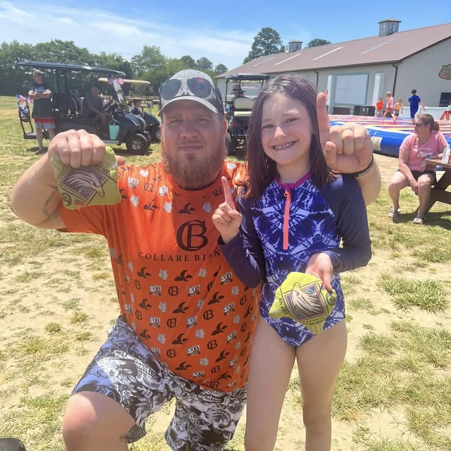 Dad and Jayleena summer fun