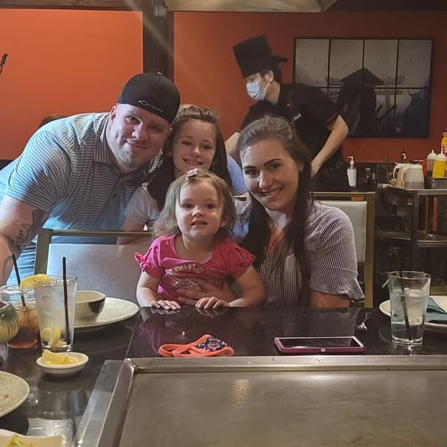 Family at hibachi