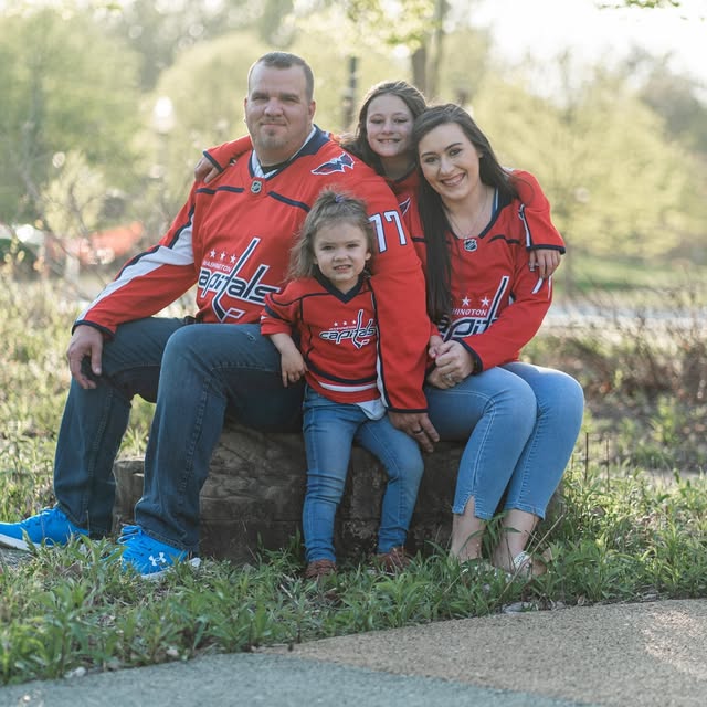 Family in Capitals jerseys